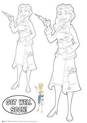 Get Well Soon Doctor Lady Digi Stamp.