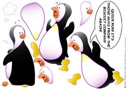 Penguin Biscuits! Decoupage Sheet.