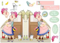 Cleaning Lady Shaped.