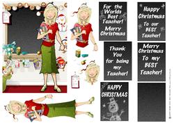 Christmas Thank You Teacher Female.