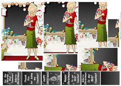 Christmas Thank You Teacher Female Pyramid.
