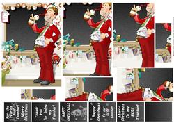 Christmas Thank You Teacher Male Pyramid.