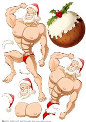Stripper Santa Dude Decoupage Sheet.