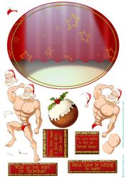 Stripper Santa Dude Wobble Card.