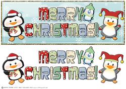 Cute Christmas Penguins Dl Card.