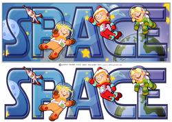 Space Kids Large Dl Card.
