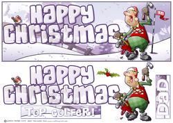 Christmas Crazy Golfer Dude Large Dl.
