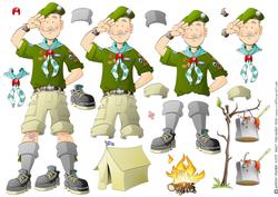 Cub/scout Dude Decoupage Sheet.