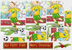 Christmas Football Girl Yellow and Green Pyramid.