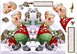 Christmas Crazy Golfer Dude Shaped.