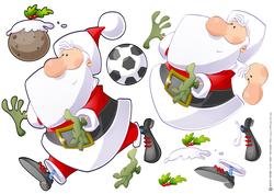 Football Santa Dude Decoupage Sheet.