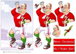 Christmas Rugby Dude Wales.