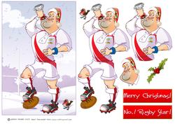 Christmas Rugby Dude England.