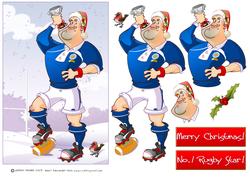 Christmas Rugby Dude Scotland.