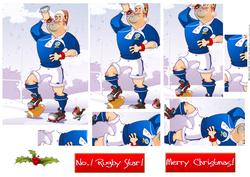 Christmas Rugby Dude Scotland Pyramid.