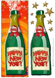 Happy New Year Large Vertical Dl.