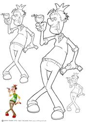 Drunk Party Dude Digi Stamp.