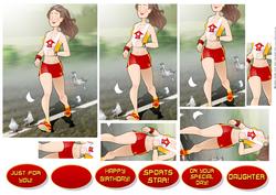 Jogger Lady (red) Pyramid.