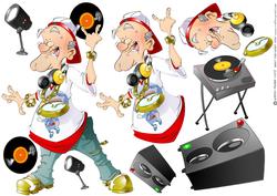 Old Dj Dude Decoupage Sheet.