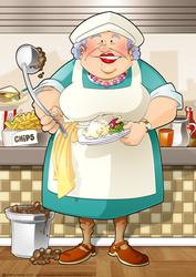 Dinner Lady/nanny A4.