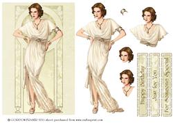 Art Deco Lady Elise (cream)