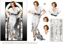 Art Deco Lady Elise (white)