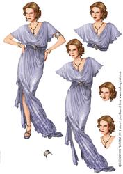 Art Deco Lady Elise (lilac) Decoupage