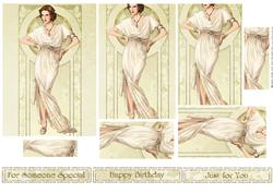 Art Deco Lady Elise (cream) Pyramid