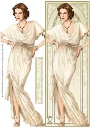 Art Deco Lady Elise (cream) Large Dl