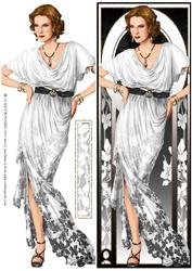 Art Deco Lady Elise (white) Large Dl