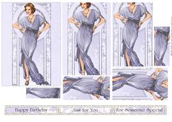 Art Deco Lady Elise (lilac) Pyramid