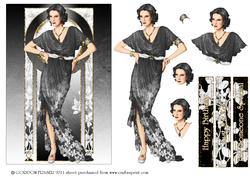 Art Deco Lady Elise (black)