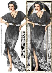 Art Deco Lady Elise (black) Large Dl