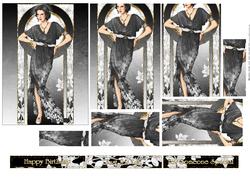 Art Deco Lady Elise (black) Pyramid