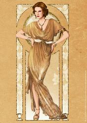 Art Deco Lady Elise (gold) A4