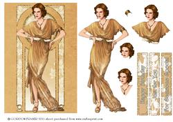 Art Deco Lady Elise (gold)