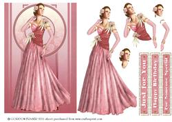 Art Deco Lady Rose (pink)