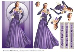 Art Deco Lady Rose (lilac)