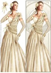 Art Deco Lady Rose (cream) Large Dl