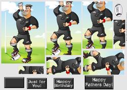 All in Black Rugby Dude Pyramid