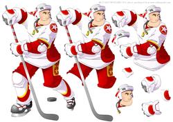 Ice Hockey Dude Decoupage Sheet