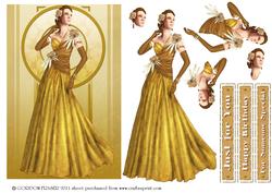 Art Deco Lady Rose (gold)