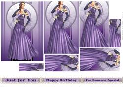Art Deco Lady Rose (lilac) Pyramid