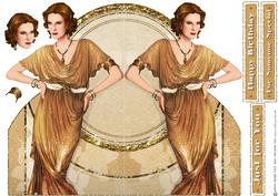 Art Deco Lady Elise (retro) Shaped Card