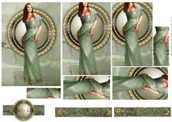 Art Deco Lady Pearl (green) Pyramid