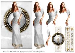 Art Deco Lady Pearl (white)
