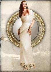 Art Deco Lady Pearl (cream) A4