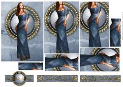 Art Deco Lady Pearl (blue) Pyramid
