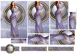 Art Deco Lady Pearl (lilac) Pyramid