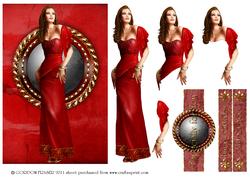 Art Deco Lady Pearl (red)